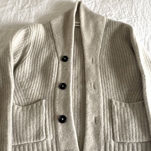 Buck Mason Oatmeal Cardigan - Wool Cashmere Blend - Incredibly Soft